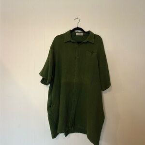 Red Sky Green Shirt Dress